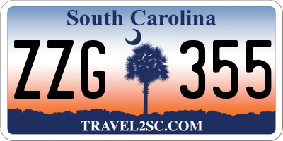 SC license plate ZZG355