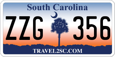 SC license plate ZZG356