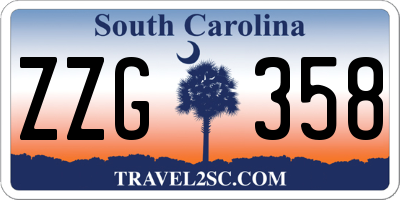 SC license plate ZZG358