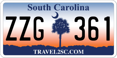 SC license plate ZZG361