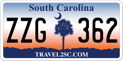 SC license plate ZZG362