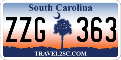 SC license plate ZZG363