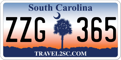 SC license plate ZZG365