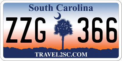 SC license plate ZZG366