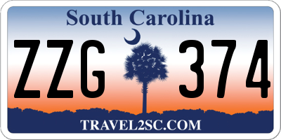 SC license plate ZZG374