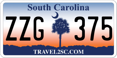 SC license plate ZZG375
