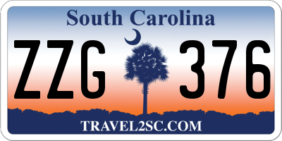 SC license plate ZZG376