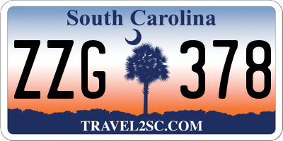 SC license plate ZZG378