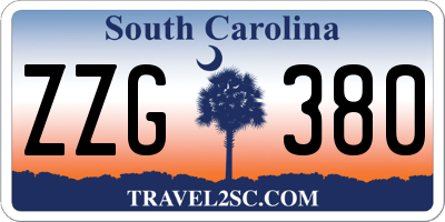 SC license plate ZZG380