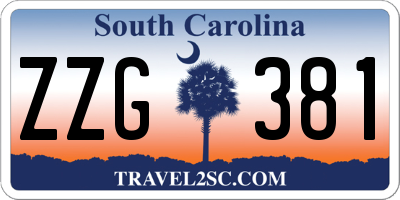 SC license plate ZZG381