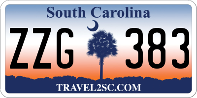 SC license plate ZZG383