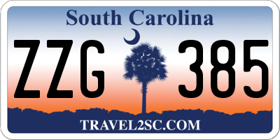 SC license plate ZZG385