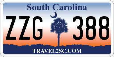 SC license plate ZZG388