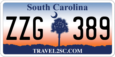 SC license plate ZZG389