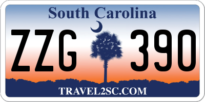 SC license plate ZZG390