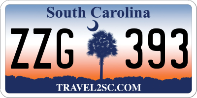 SC license plate ZZG393