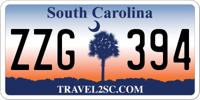 SC license plate ZZG394