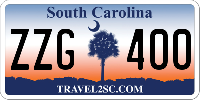 SC license plate ZZG400