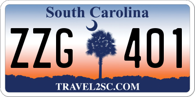 SC license plate ZZG401