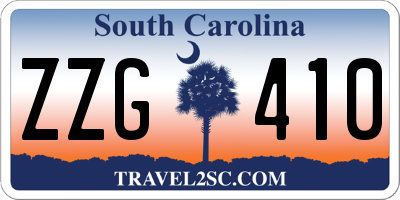 SC license plate ZZG410
