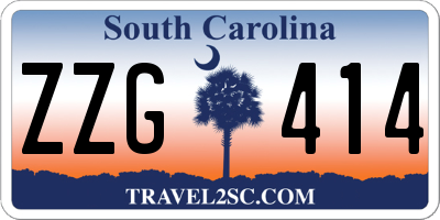 SC license plate ZZG414