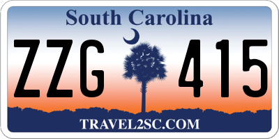 SC license plate ZZG415