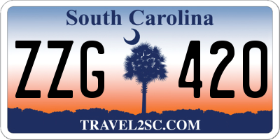 SC license plate ZZG420