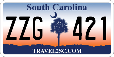 SC license plate ZZG421
