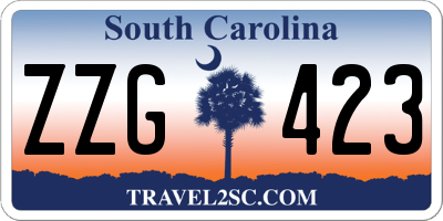SC license plate ZZG423