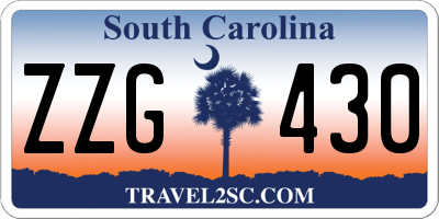SC license plate ZZG430