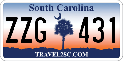 SC license plate ZZG431