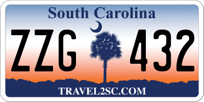 SC license plate ZZG432