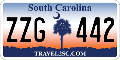 SC license plate ZZG442