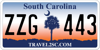 SC license plate ZZG443