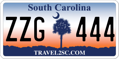 SC license plate ZZG444