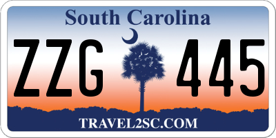 SC license plate ZZG445