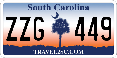 SC license plate ZZG449