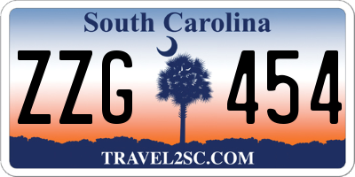 SC license plate ZZG454