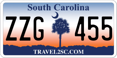 SC license plate ZZG455
