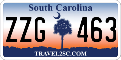SC license plate ZZG463