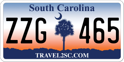 SC license plate ZZG465