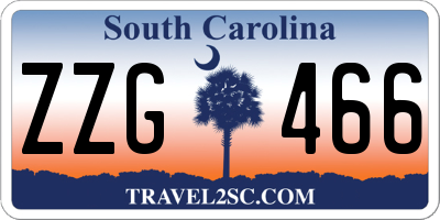 SC license plate ZZG466