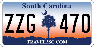 SC license plate ZZG470