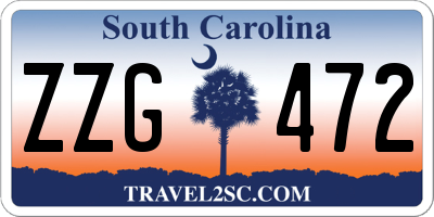 SC license plate ZZG472