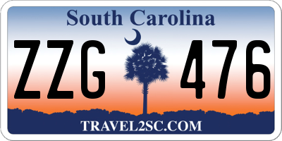SC license plate ZZG476