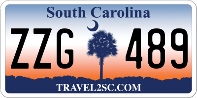 SC license plate ZZG489