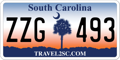 SC license plate ZZG493