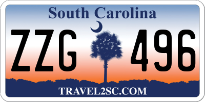 SC license plate ZZG496
