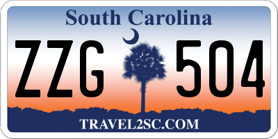 SC license plate ZZG504