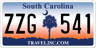 SC license plate ZZG541